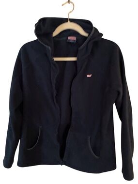 Women’s Vineyard Vines Navy fleece zip up hoodie jacket Sz M
